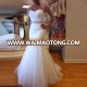 NE290 Ladies Pleated Train Lace Up Back Wedding Dress 2018 With Crystal Belt Vintage Mermaid Sexy Back Bride Dresses